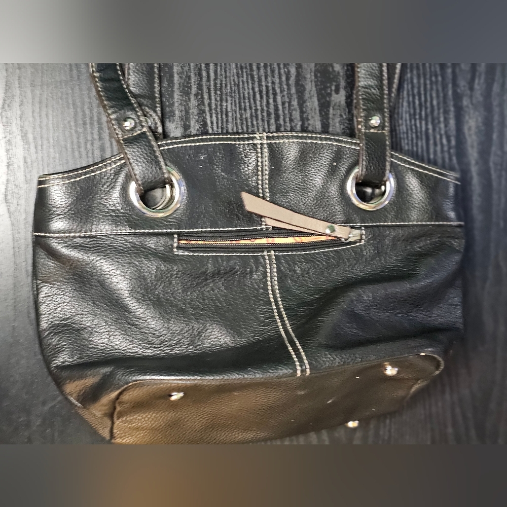 Tignanello Black and Cream Two-Toned Purse - Picture 6 of 15